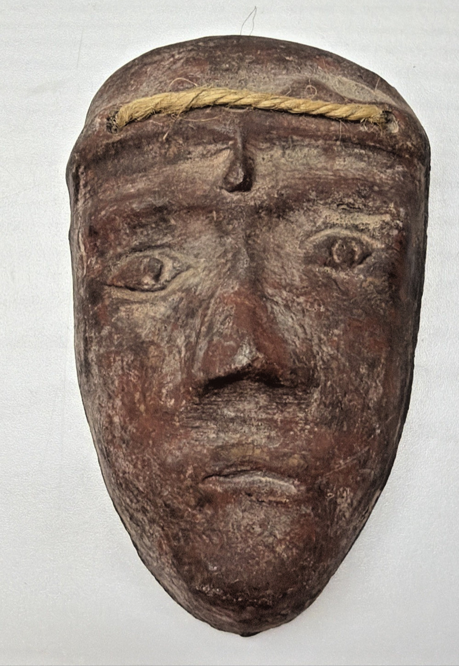 Vintage Columbian Mexican Clay Pottery Face Mask Wall Hanging
